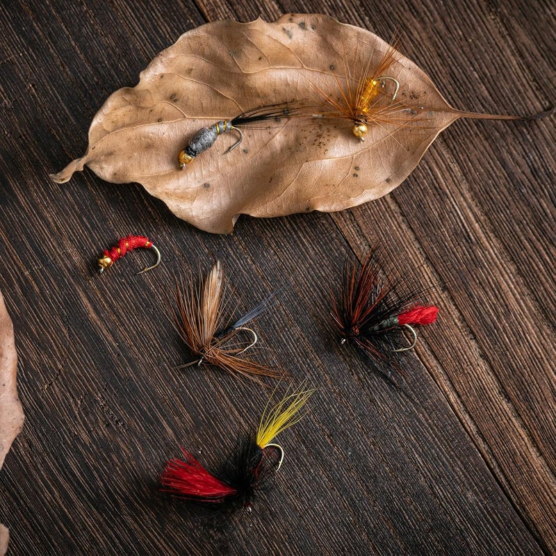 Goture Fly Fishing Flies Kit,25pcs/30pcs/100pcs Fly Fishing Lures,Dry Flies Wet Flies Streamers Nymphs Flies, Fly Fishing Assortment Kit for Bass Trout Salmon Fishing - Image 5